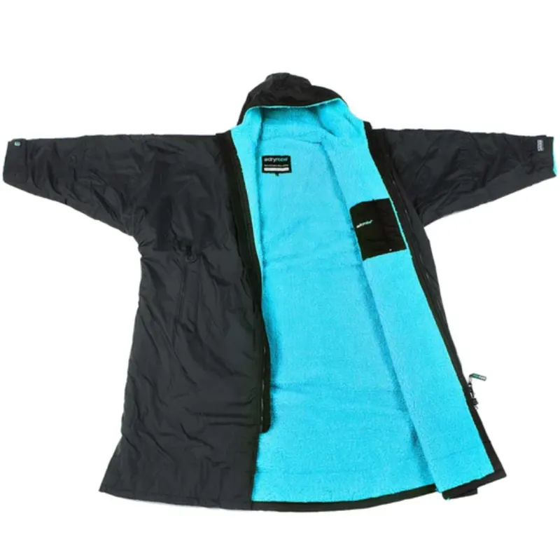 Dryrobe Adult Advance Long Sleeve Change Robe V3 Large Black/Blue